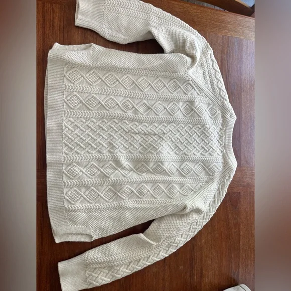 J. Crew Ivory Cable Knit Sweater - Picture 5 of 5